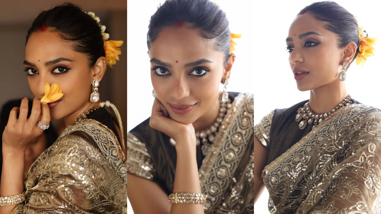 Sobhita Dhulipala looks like new bride in Manish Malhotra’s Rs 3,95,000 olive green saree, kundan jewelry, and sindoor