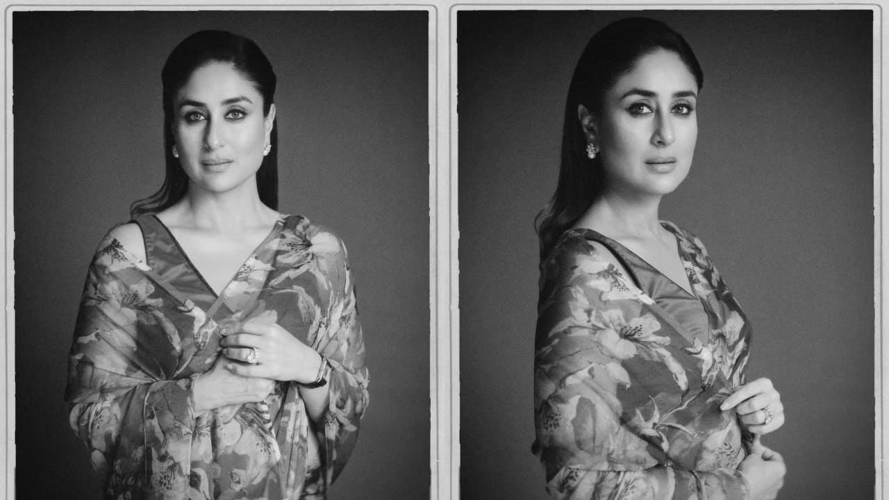 Kareena Kapoor Khan serves Maharani look in Rs 26,500 french chiffon saree at WAVES 2025