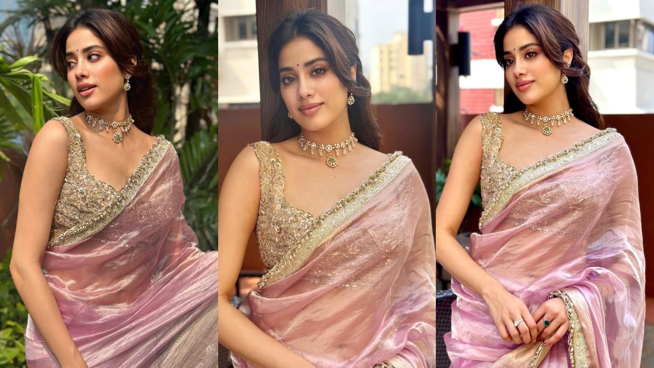Janhvi Kapoor’s 5 sheer saree blouse designs that are perfect blend of ethnic fashion and glamour. PC: Janhvi Kapoor IG