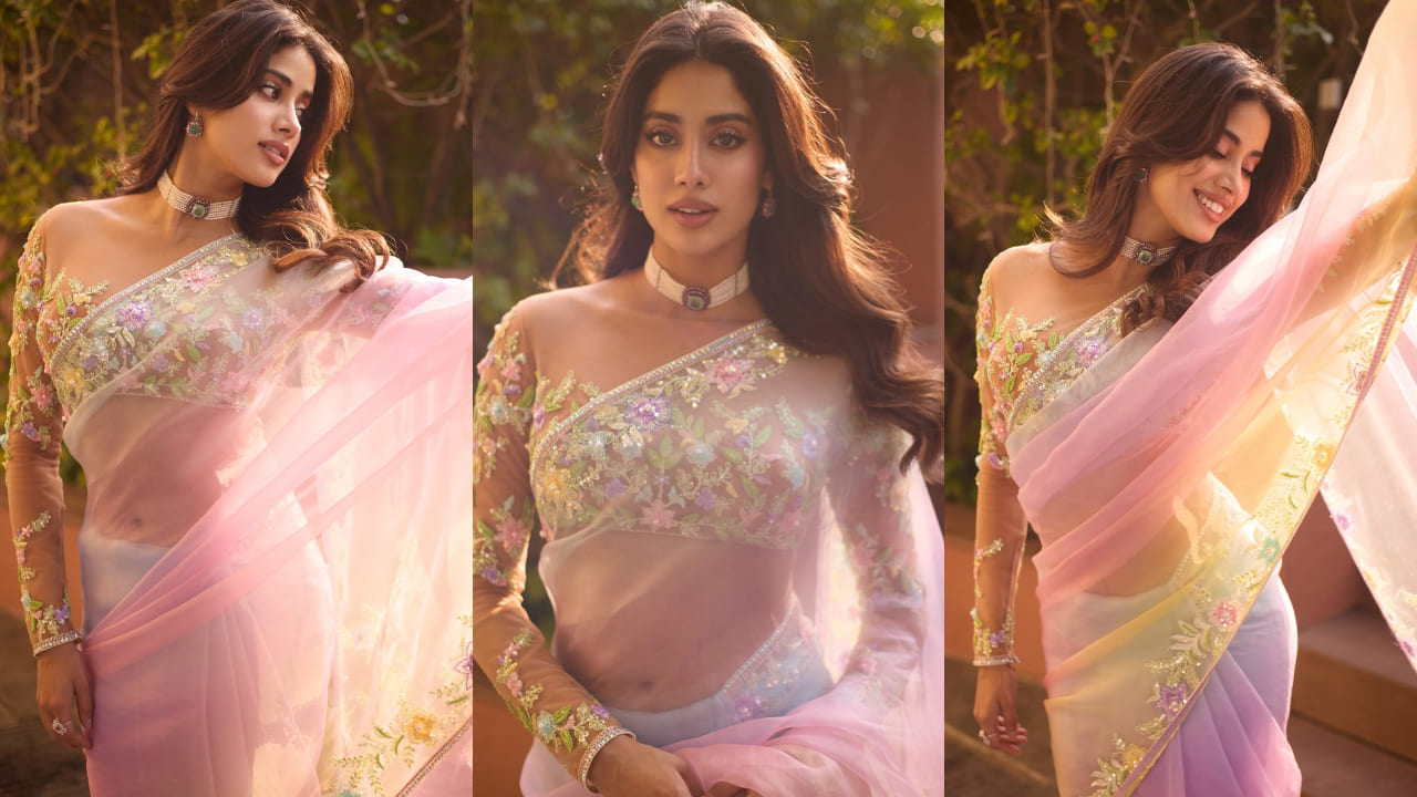 Janhvi Kapoor’s 5 sheer saree blouse designs that are perfect blend of ethnic fashion and glamour. PC: Janhvi Kapoor IG