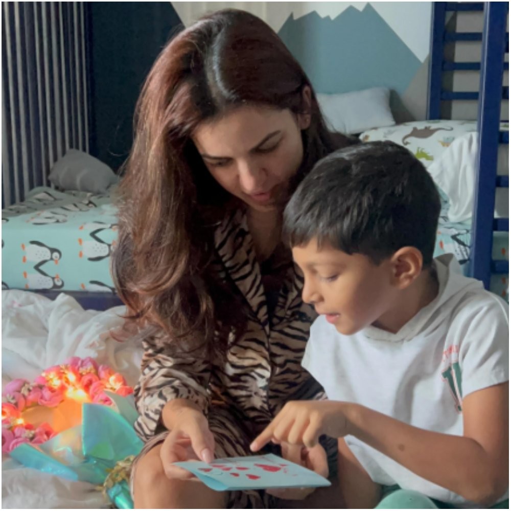 Cuteness alert: Natasa Stankovic receives ‘sweetest’ surprise from son Agastya on Mother’s Day and it is bound to make you smile; WATCH