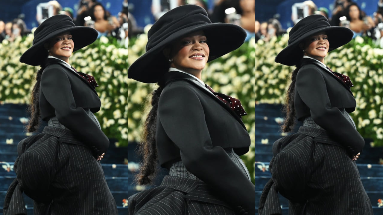 Met Gala 2025: Rihanna fashionably announces third pregnancy in wool jacket, bustier bodysuit and tailored skirt 