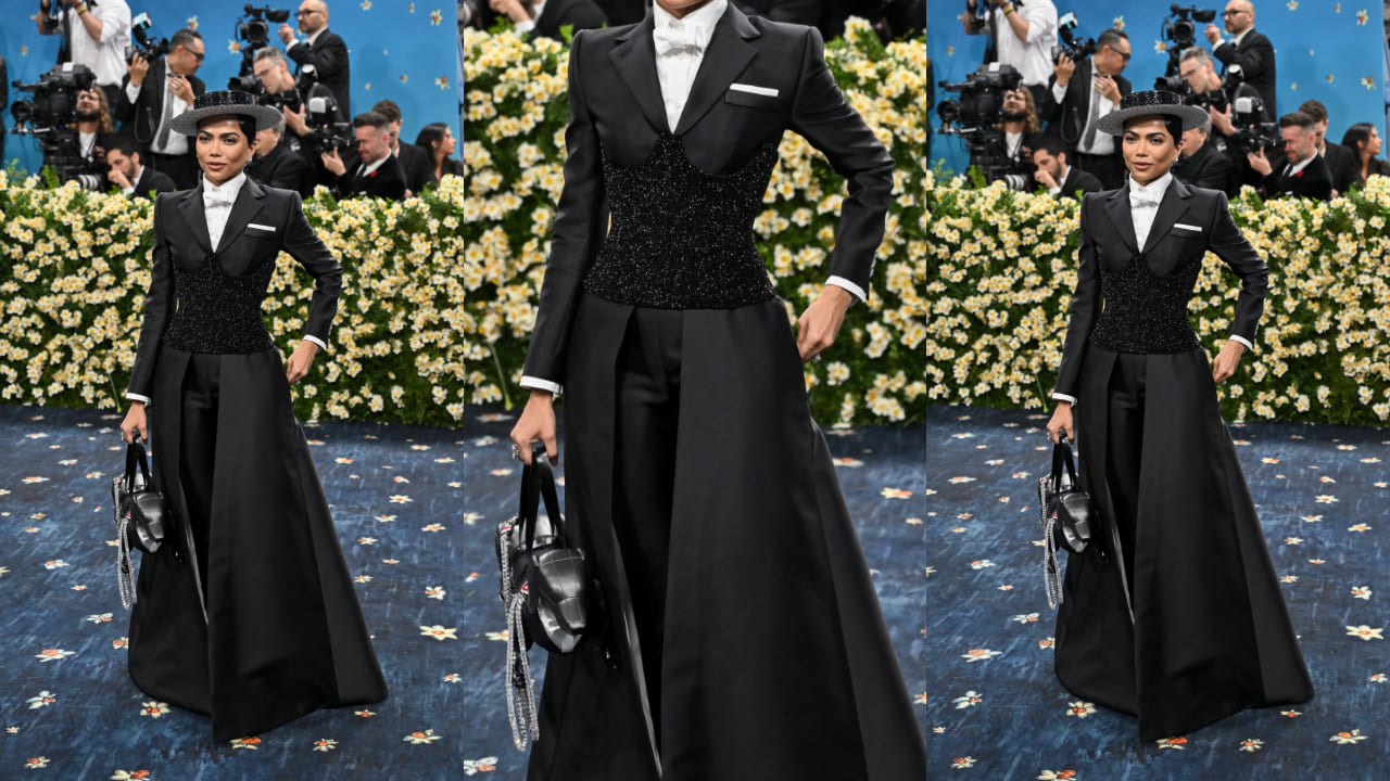 Met Gala 2025: Mona Patel brings AI twist as she carries robotic dog with custom Thom Browne