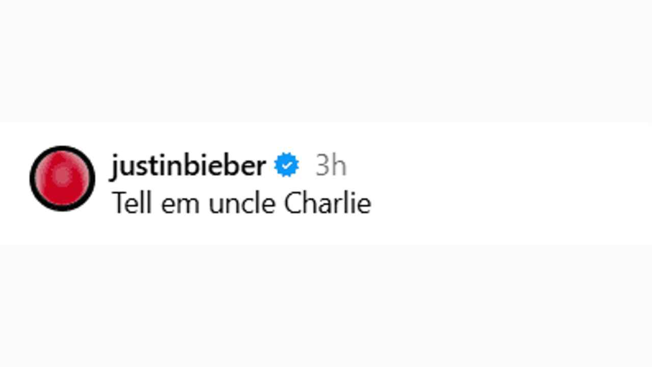 Justin Bieber's Caption