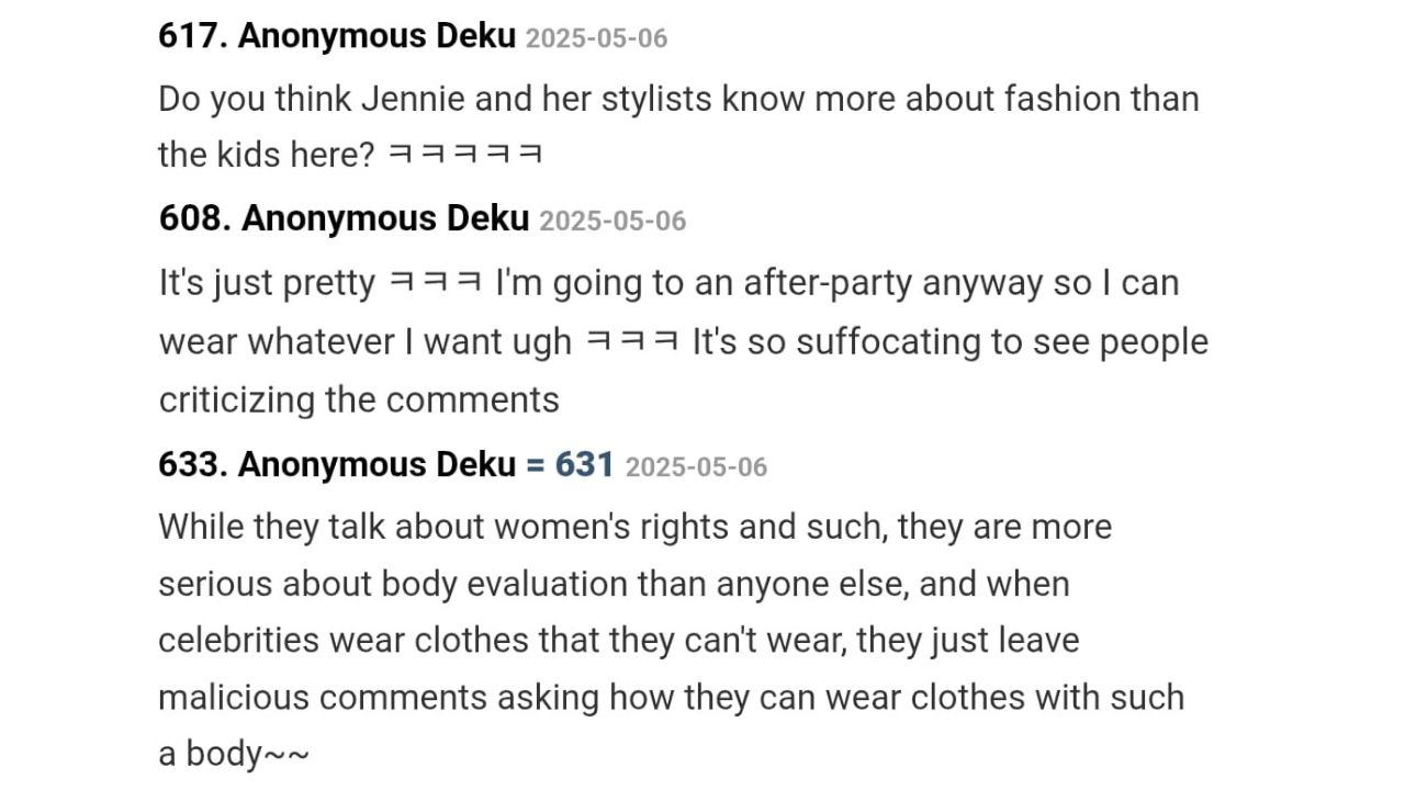 Fan comments