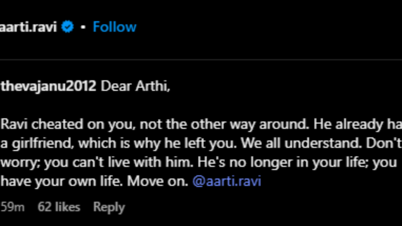Netizens react to Aarti Ravi's statement (PC: Aarti Ravi, IG)