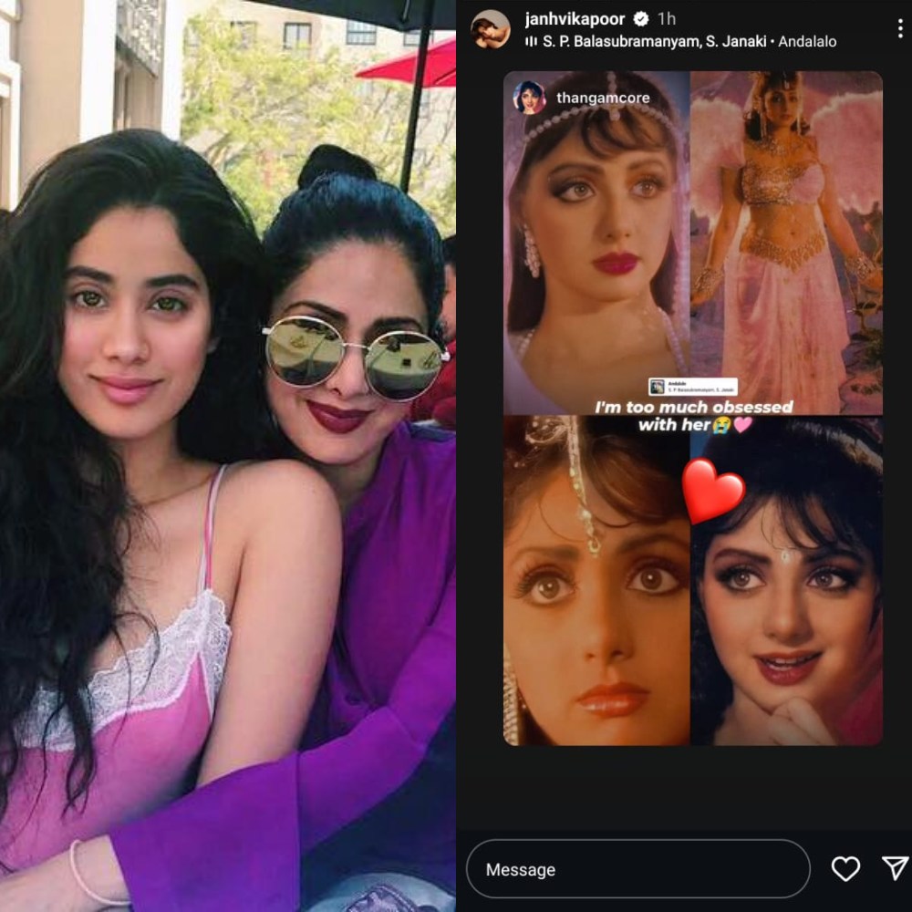 Janhvi Kapoor's Instagram story