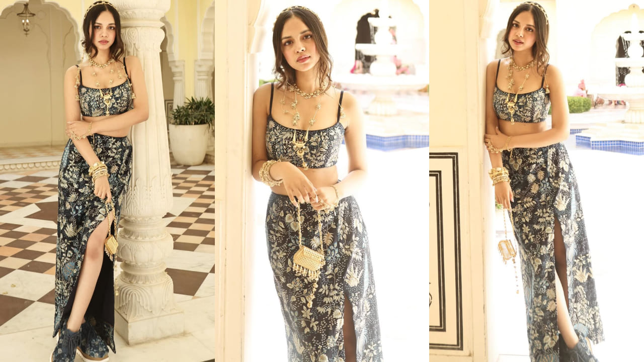 Laapataa Ladies fame Nitanshi Goel steal hearts in Rs 1,85,000 Anita Dongre Lehenga. PC: Abhimanyu Singh Rathore
