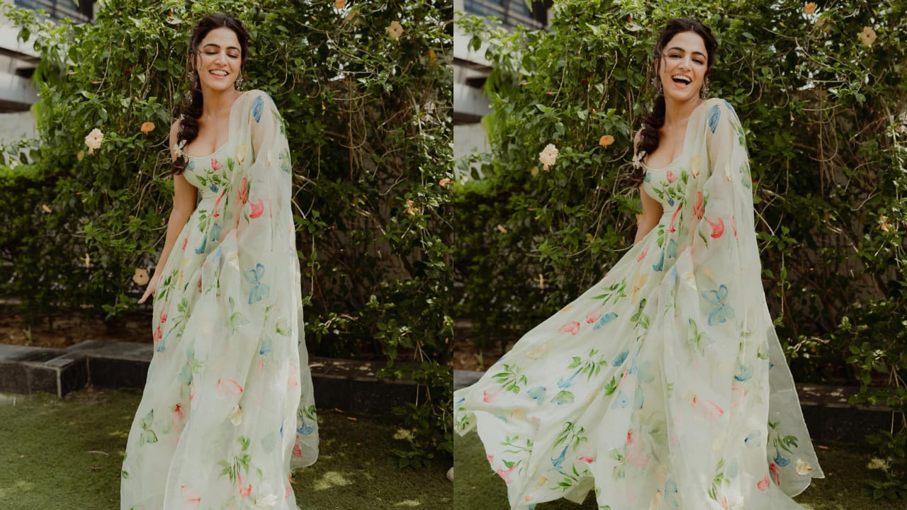 Wamiqa Gabbi looks ethereal in garden-esque hand-painted kurta set worth Rs 68,500. PC: Wamiqa Gabbi IG