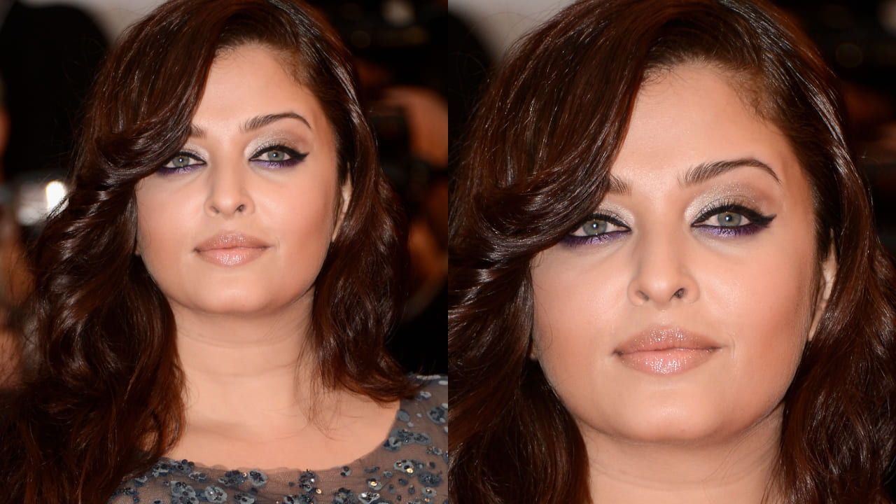 Aishwarya Rai Bachchan’s 4 boldest make-up looks from Cannes red carpet; purple lipstick tops. PC: Getty Images