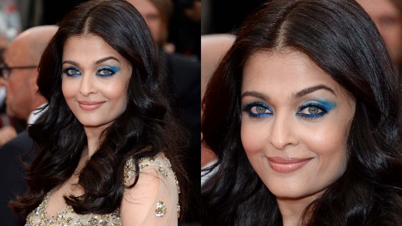 Aishwarya Rai Bachchan’s 4 boldest make-up looks from Cannes red carpet; purple lipstick tops. PC: Getty Images