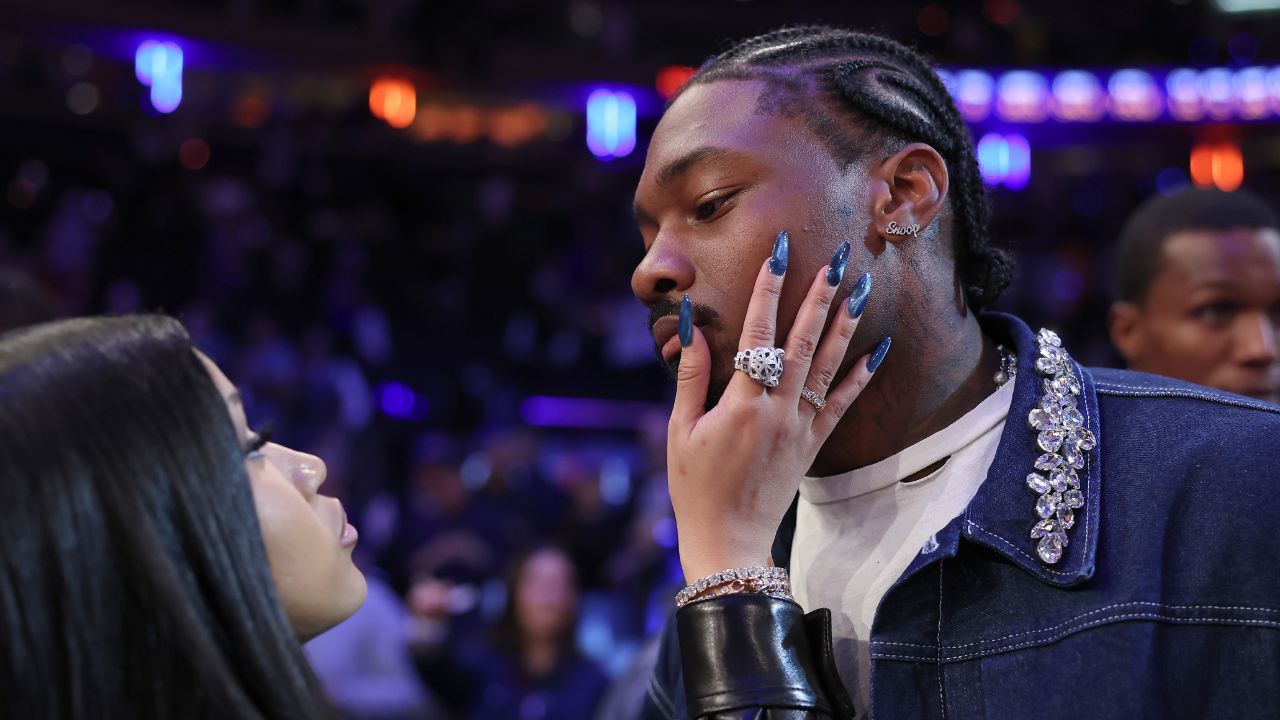 Cardi B and Stefon Diggs (via Getty Images)