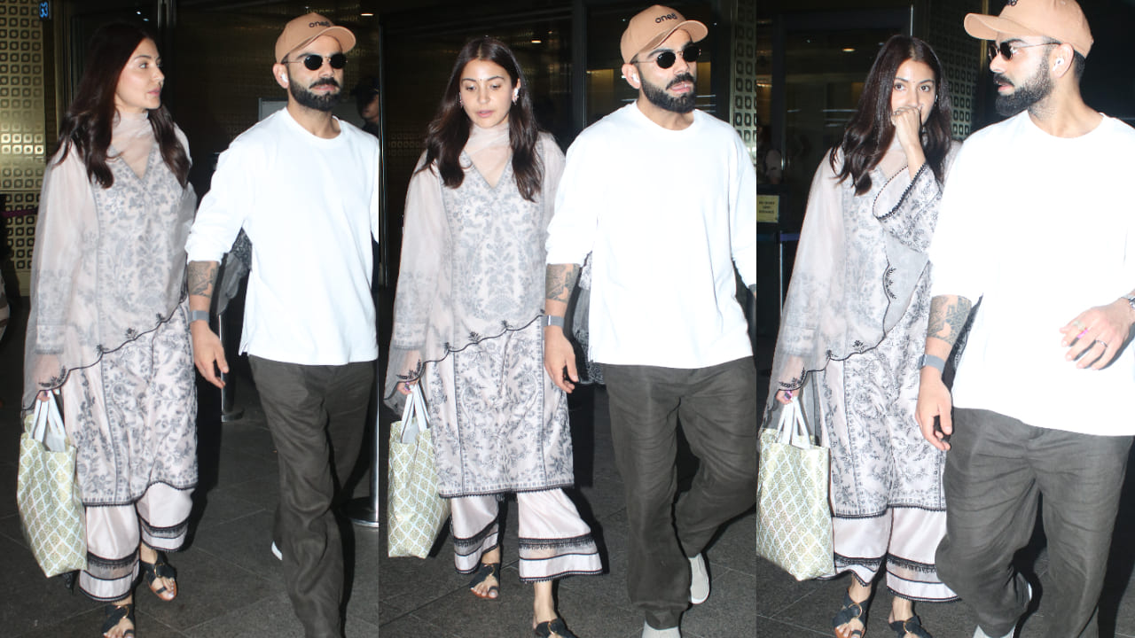 Anushka Sharma wears Rs 28,900 kurta set at Mumbai airport for spiritual visit with Virat Kohli
