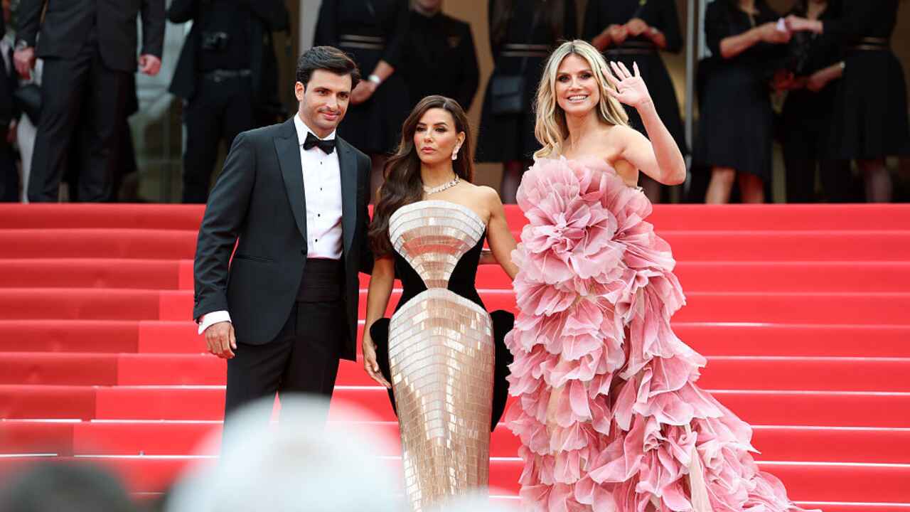 Carlos Sainz Jr., Eva Longoria and Heidi Klum