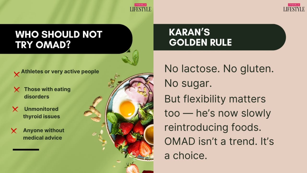 What is OMAD? All about Karan Johar’s challenging diet method that helped him lose 20 kg. PC: Karan Johar IG, Sheldon Santos, Pinkvilla