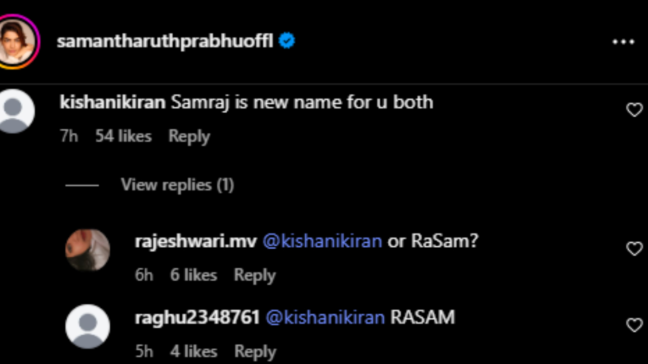 Rasam or Samraj (PC: Samantha, IG)