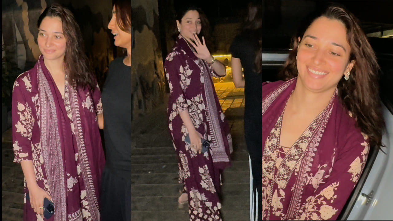 Tamannaah Bhatia wears basic cotton kurta set and totally no makeup for an everyday look