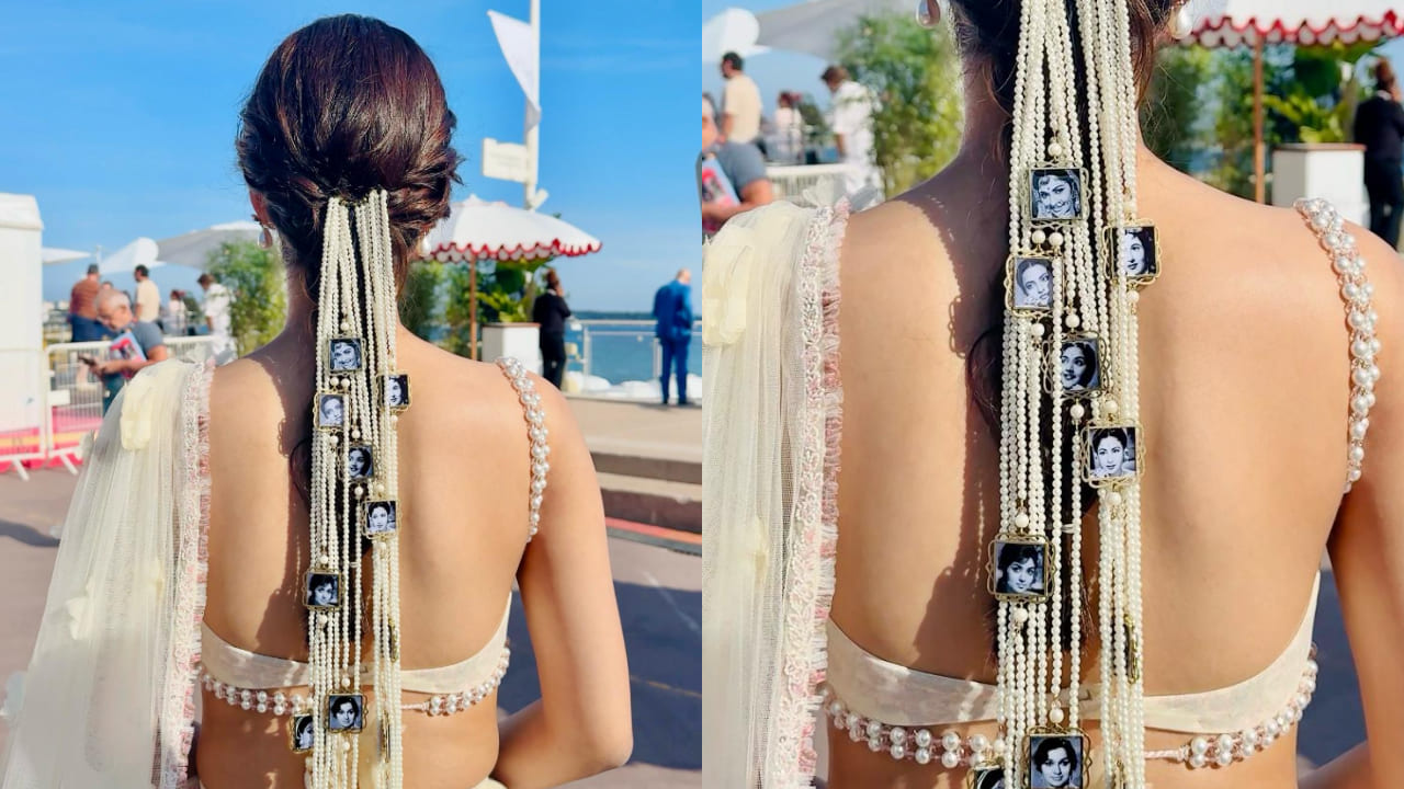 Cannes Film Festival 2025: Nitanshi Goel's hairstyle has photos of Rekha, Sridevi with custom hair accessory