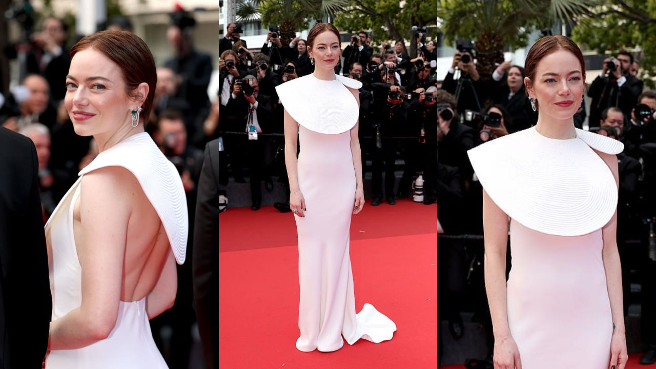 Cannes Film Festival 2025: Emma Stone wears backless gown and Angelina Jolie arrives in Brunello Cucinelli’s strapless outfit