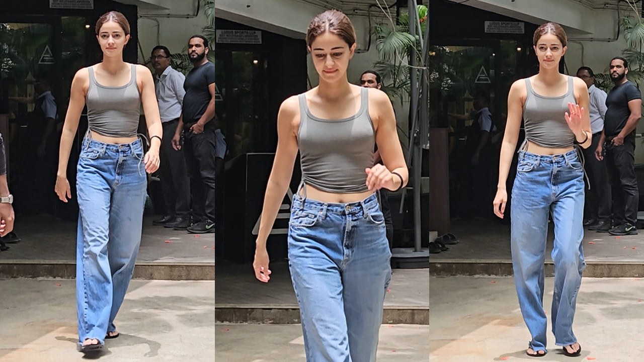 Ananya Panday keeps her off-duty look laidback in tank top and boyfriend denim jeans