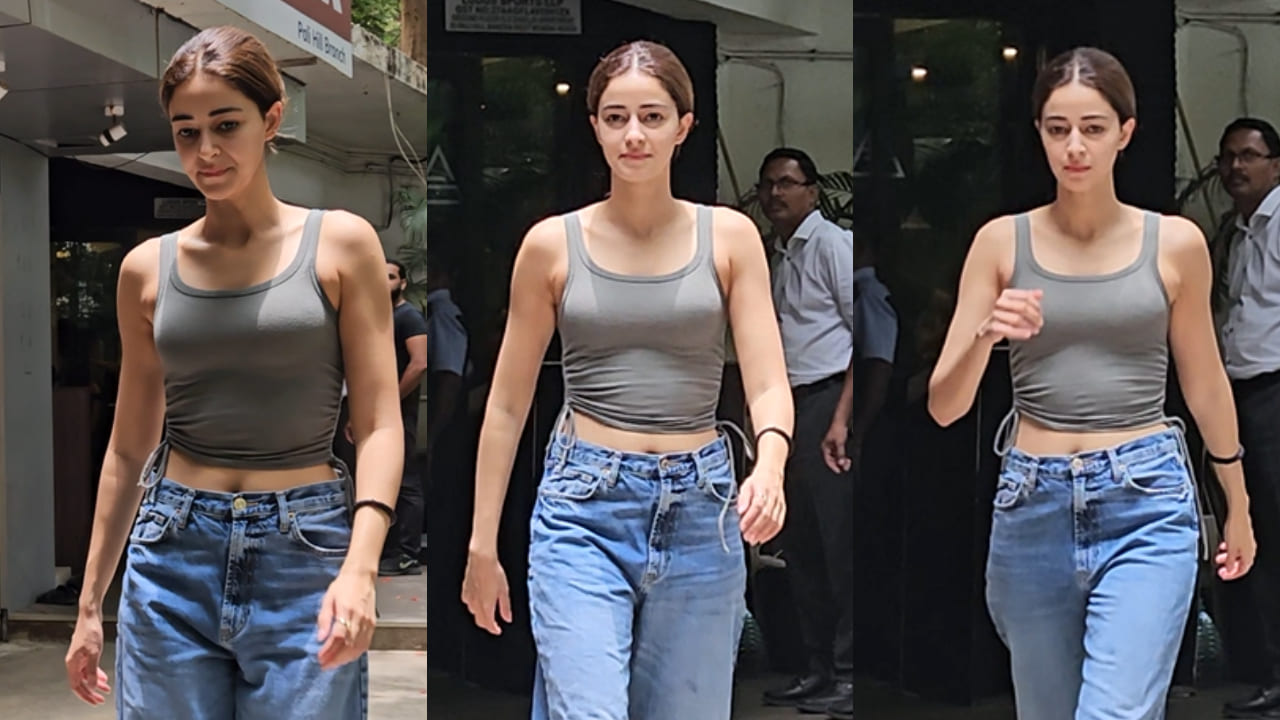 Ananya Panday keeps her off-duty look laidback in tank top and boyfriend denim jeans