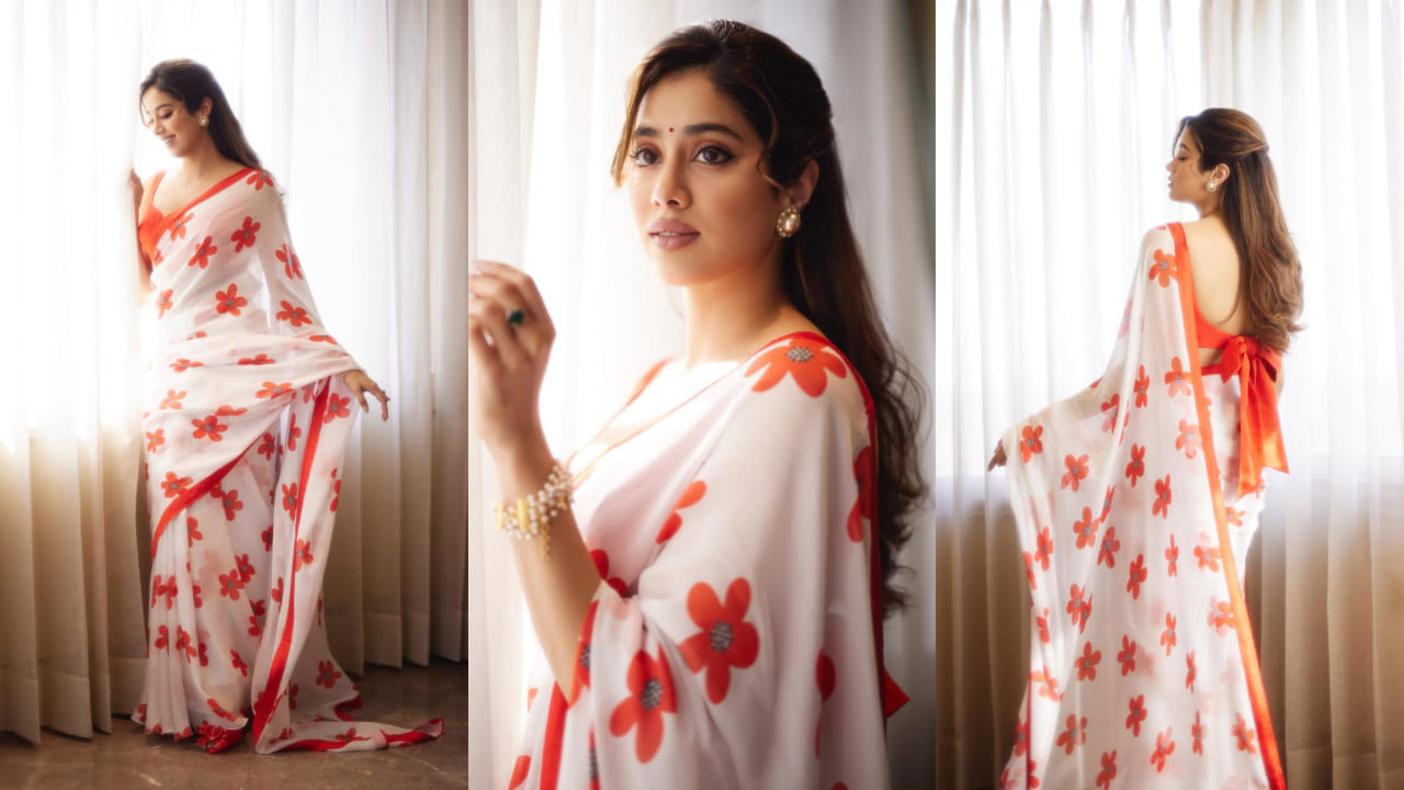 11 floral sarees and blouse design ideas for summer weddings to copy from Alia Bhatt, Janhvi Kapoor 