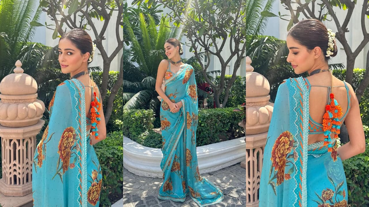 11 floral sarees and blouse design ideas for summer weddings to copy from Alia Bhatt, Janhvi Kapoor 
