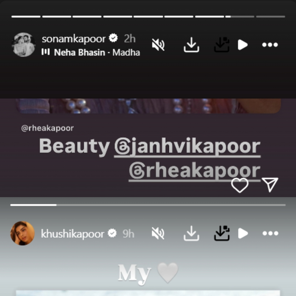 Pic Courtesy: Sonam Kapoor, Khushi Kapoor Instagram