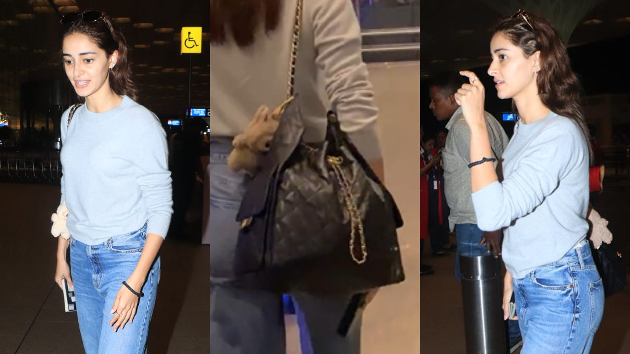 Ananya Panday’s Rs 6.3 Lakh Chanel bag with Labubu charm is the star of her airport look