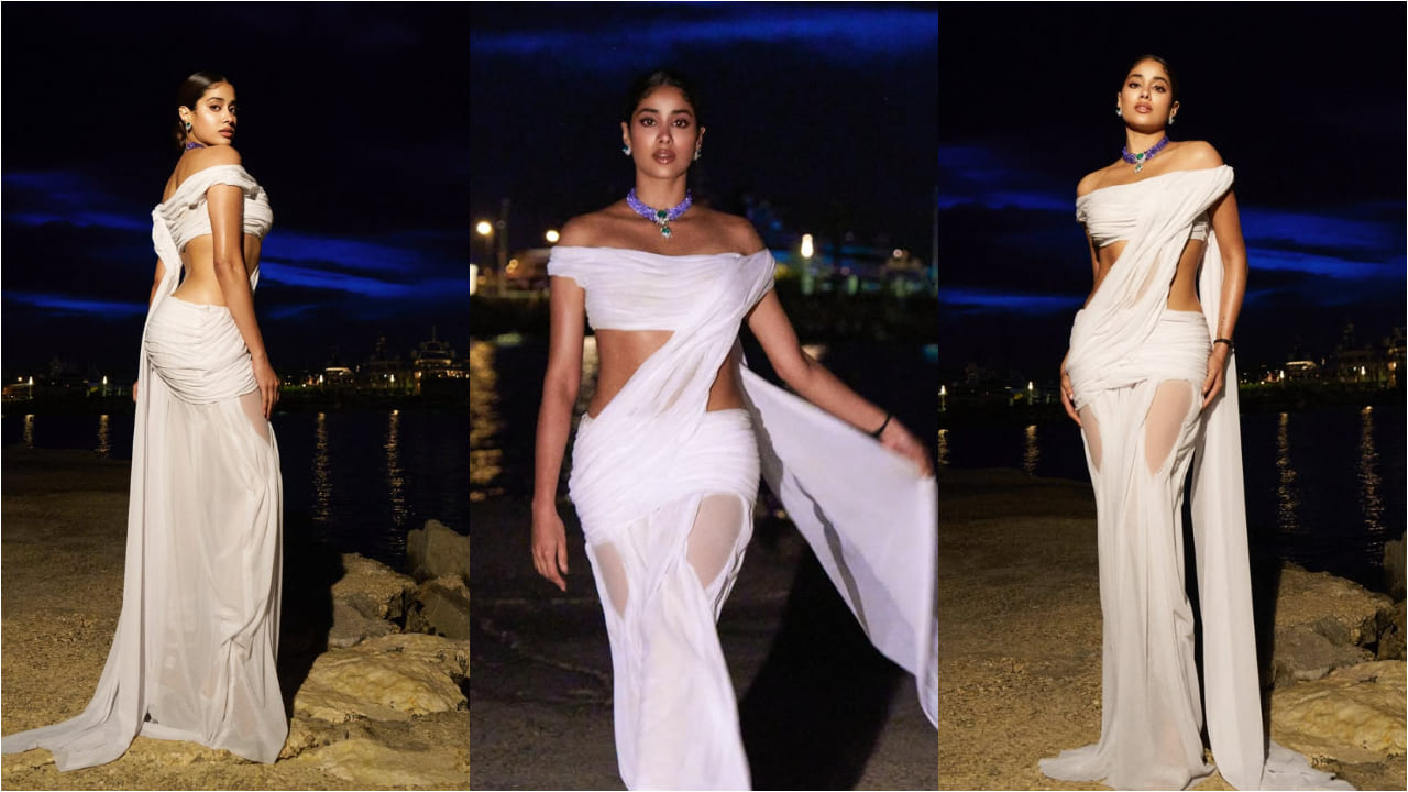 Janhvi Kapoor in Rs 4,10,900 Di Pesta 'dripping saree' at Cannes is HOT throwback to Bollywood's iconic wet looks