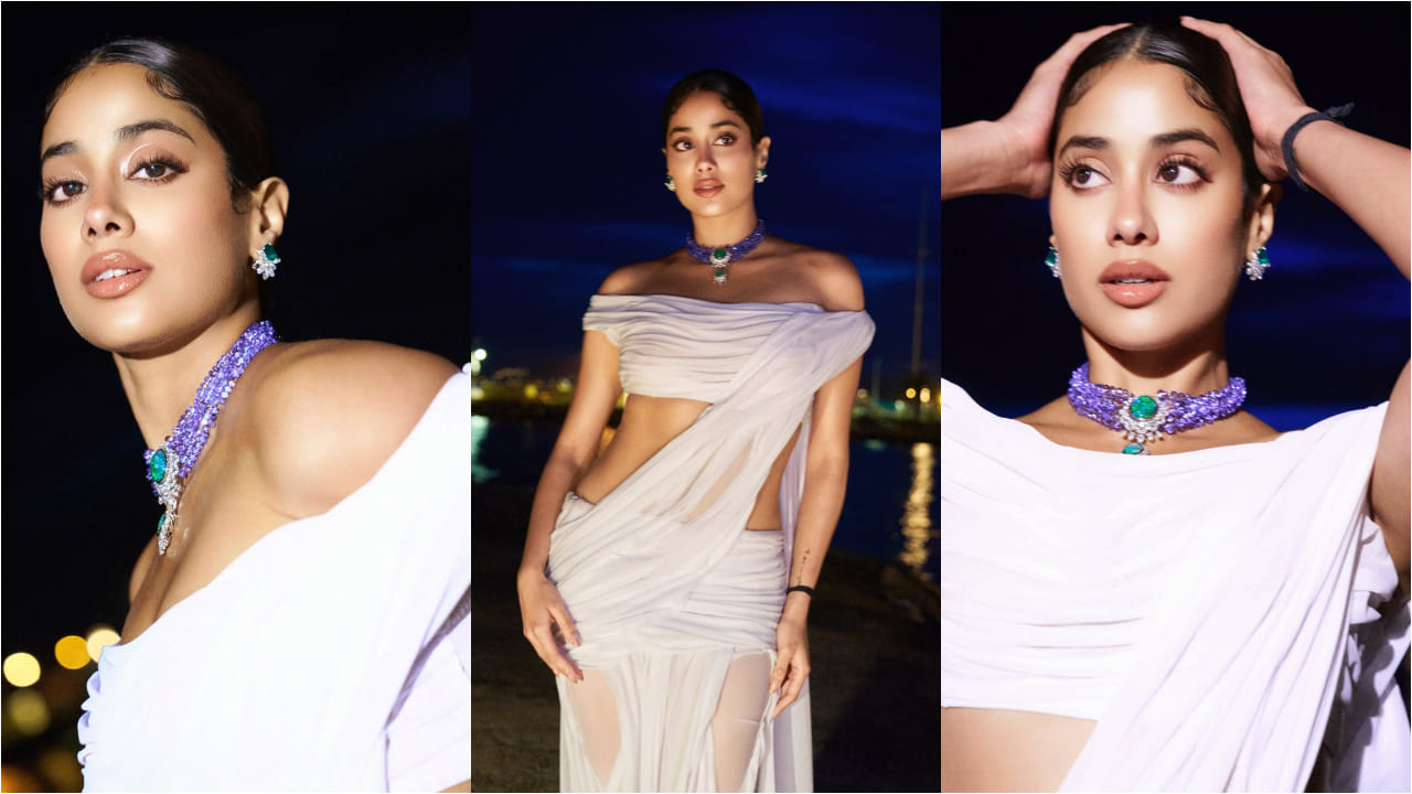 Janhvi Kapoor in Rs 4,10,900 Di Pesta 'dripping saree' at Cannes is HOT throwback to Bollywood's iconic wet looks