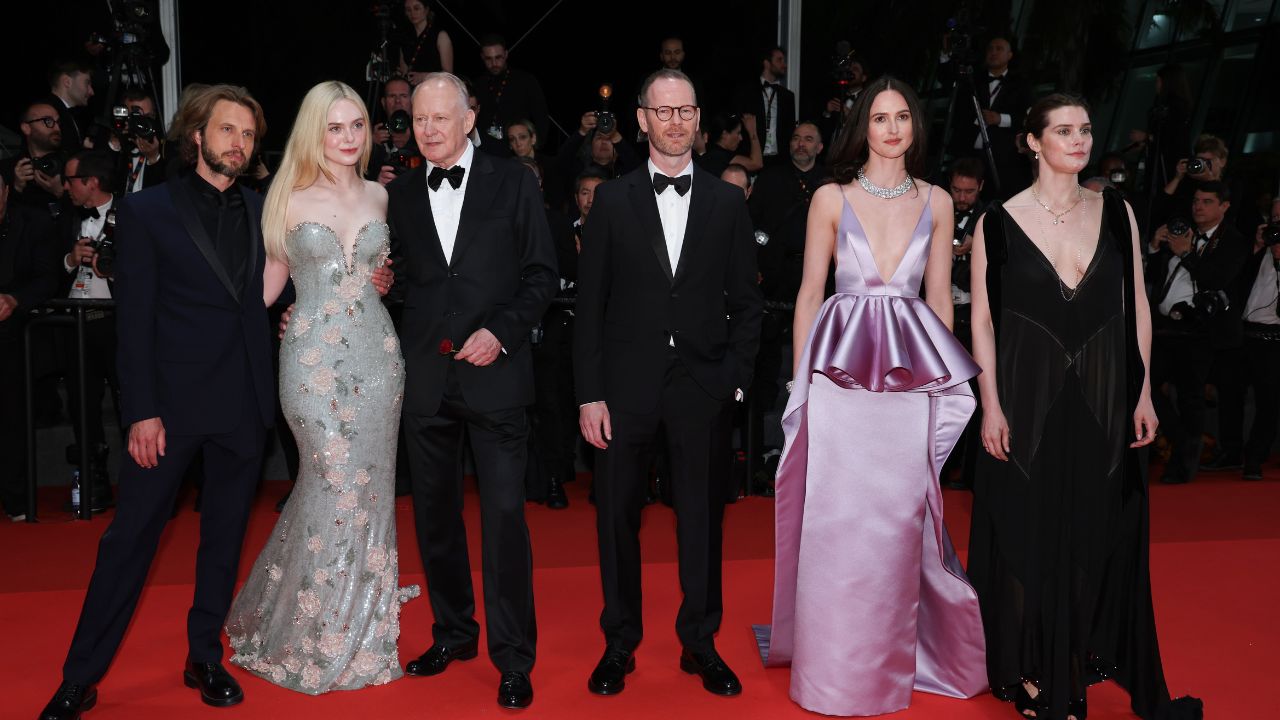 Sentimental Value cast at Cannes (via Getty Images)
