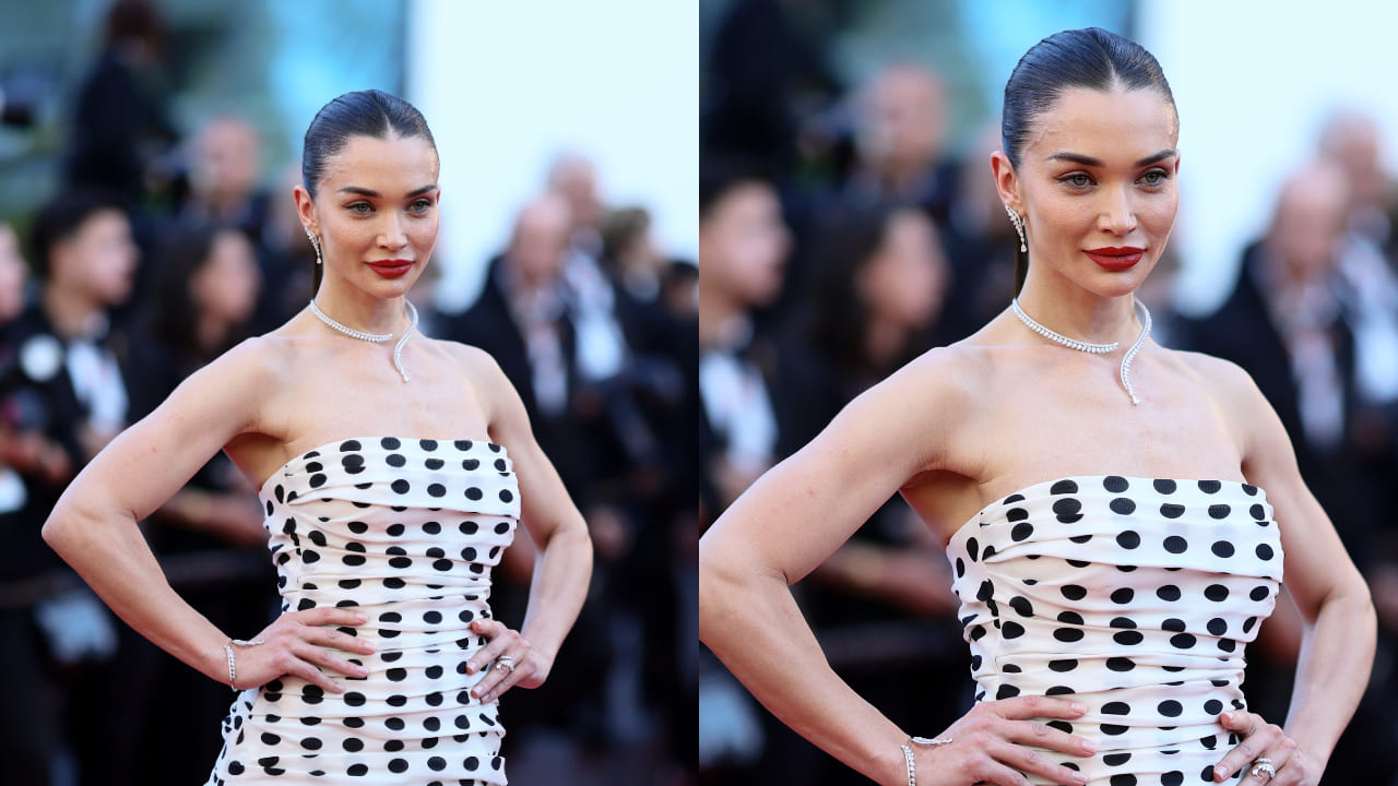 Cannes Film Festival 2025: Amy Jackson's look in Carolina Herrera's polka dot dress is mix of vintage print and modern style