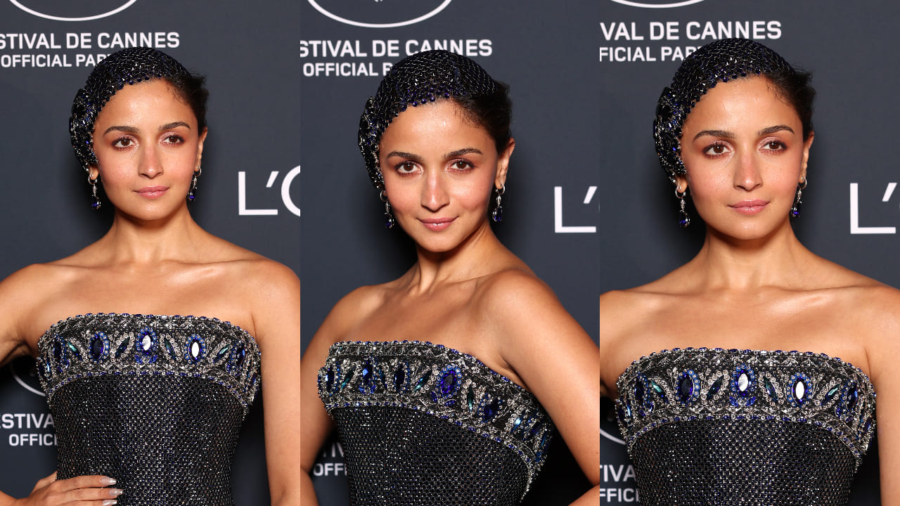 Cannes Film Festival 2025: Alia Bhatt in black Armani Privé gown and nude makeup, looks like walking starry night