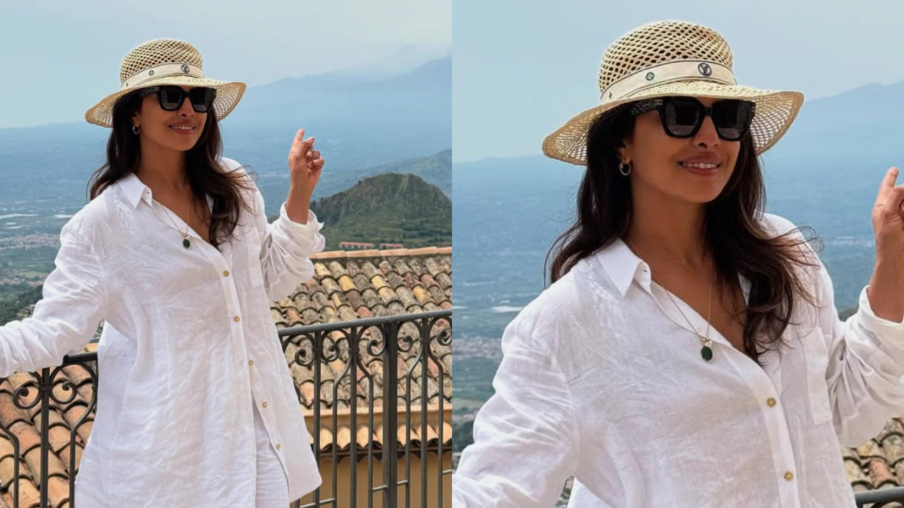 Priyanka Chopra chooses all-white for her bright summer vacation with hat and sunglasses