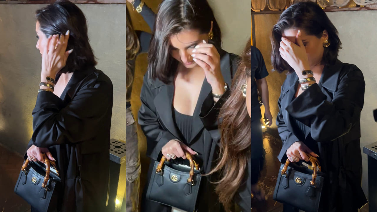 Tara Sutaria carries Rs 2,95,000 Gucci bag with blazer look for dinner date with her girl gang. PC: Bablu
