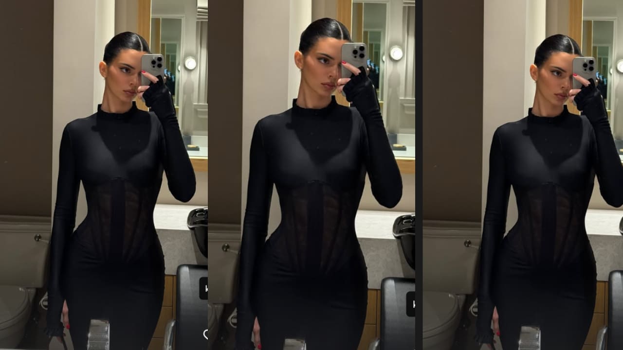 Kendall Jenner looks HOT flaunting her figure in black bodycon dress
