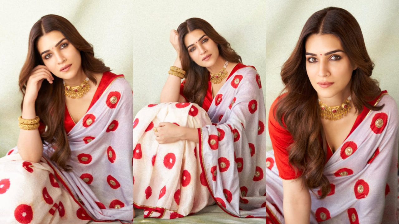 Janhvi Kapoor VS Kriti Sanon Fashion Face-off: Who pulled off white and red saree with retro touch better? PC: TEJAS NERURKAR 