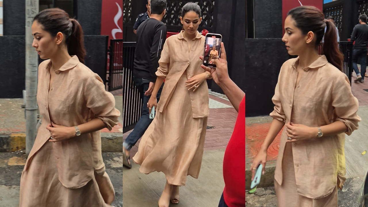 Mira Rajput wears Rs 1,38,000 heels in Mumbai rains with linen outfit and we call it a brave fashion move. PC: Varinder
