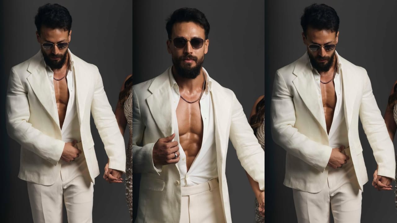 Tiger Shroff flaunts his abs in barely buttoned white shirt and blazer look, and it's too hot to handle