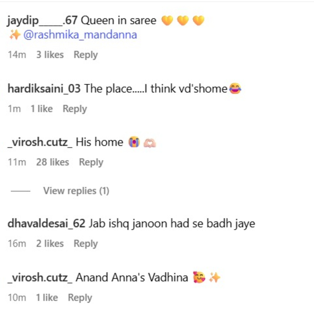 Netizens reaction to Rashmika Mandanna's new post (PC: Instagram)