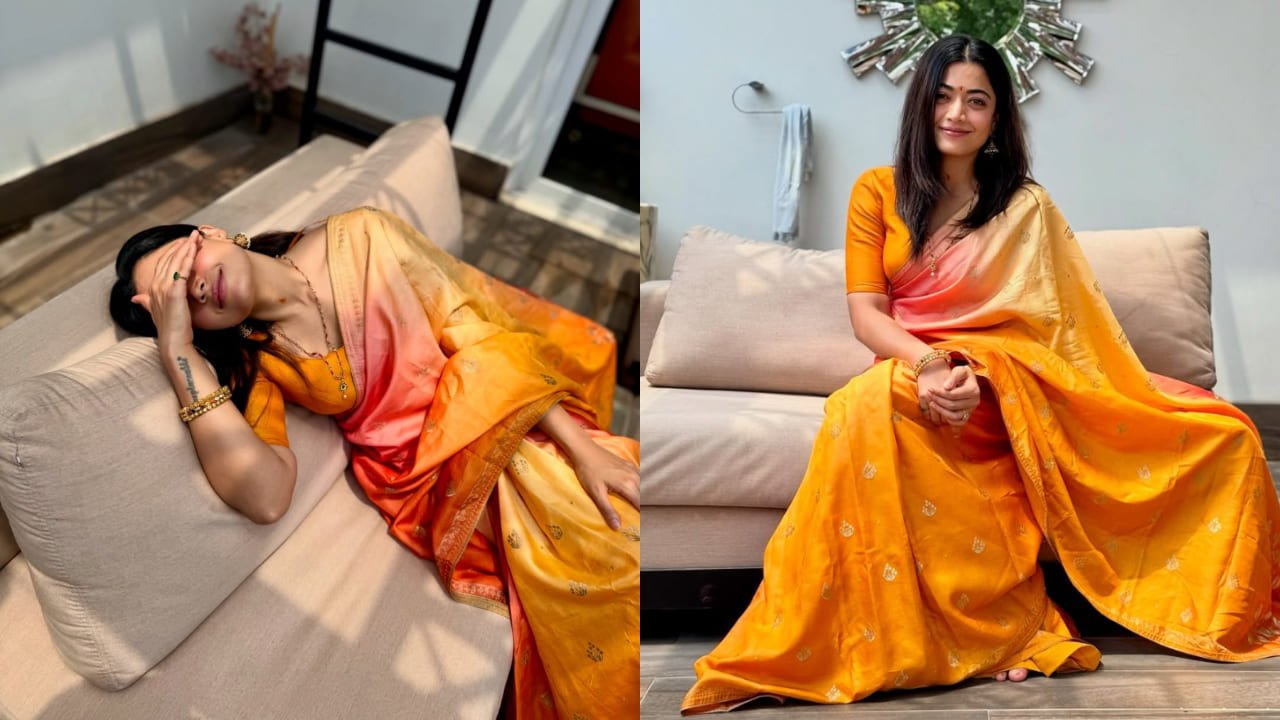 Rashmika Mandanna looks like new bride in Banarasi silk saree, serves fashion inspo for wedding season