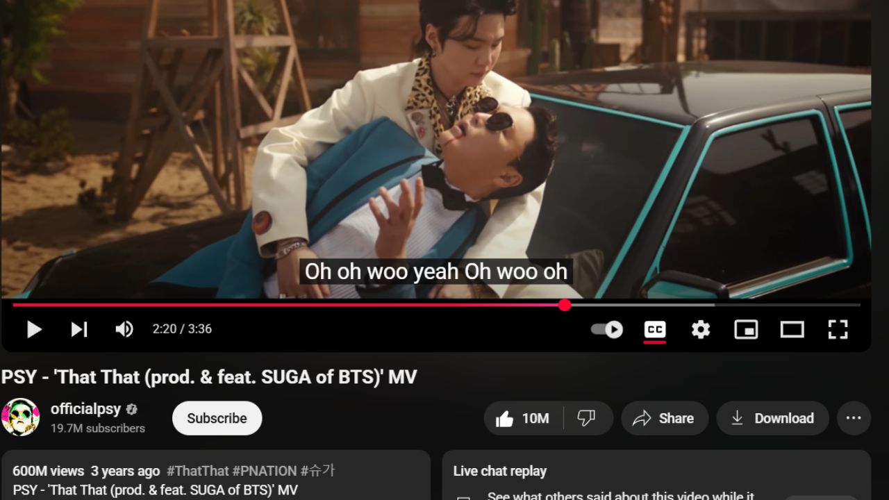 That That Still: Credits PSY Youtube 