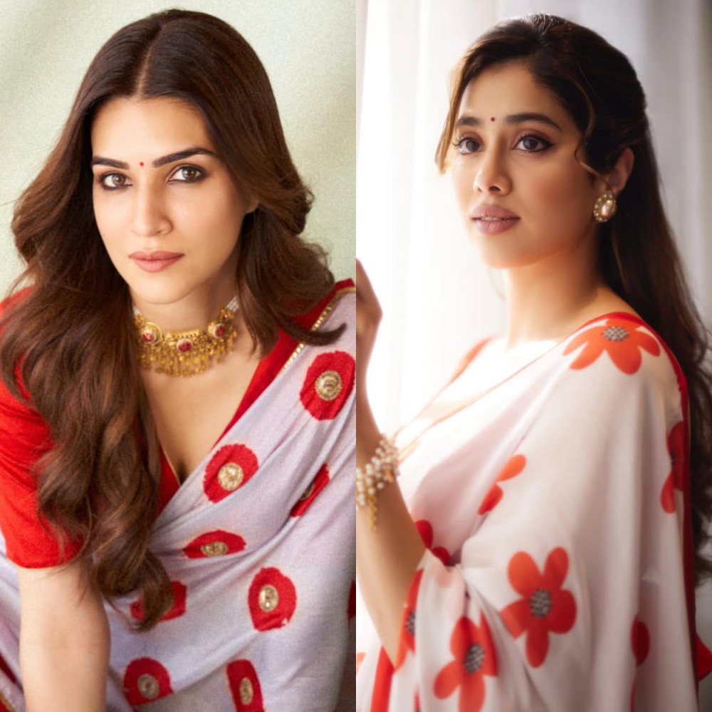 Janhvi Kapoor VS Kriti Sanon Fashion Face-off: Who pulled off white and red saree with retro touch better? Janhvi Kapoor VS Kriti Sanon Fashion Face-off: Who pulled off white and red saree with retro touch better?