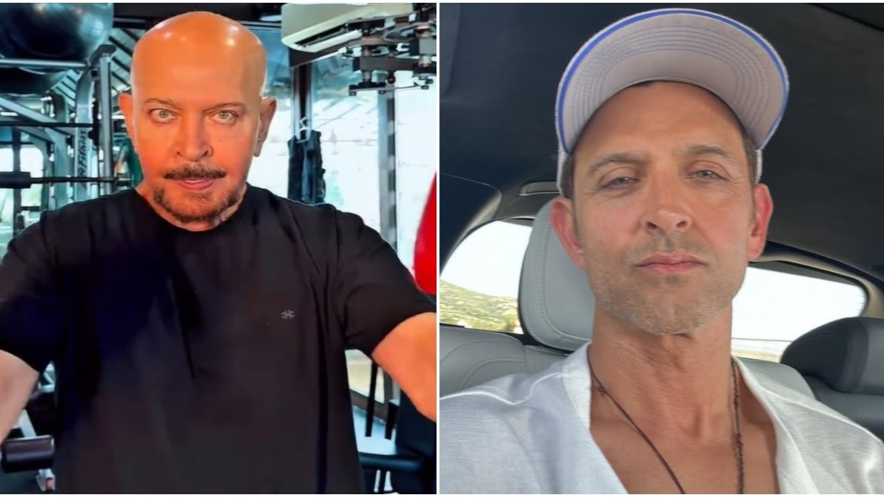 PC: Rakesh Roshan, Hrithik Roshan/Instagram Hrithik Roshan goes ‘Uff damn’ watching dad Rakesh Roshan pump iron at 75, Tiger Shroff and others stunned