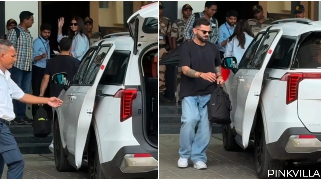Anushka Sharma-Virat Kohli at airport (Pic Courtesy: Viral Bhayani) Mumbai, Delhi, Vrindavan and now where? Anushka Sharma-Virat Kohli’s recent airport spotting makes fans wonder