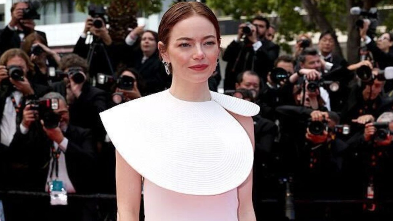 Emma Stone (Getty) Emma Stone saved by Pedro Pascal and Austin butler at Cannes