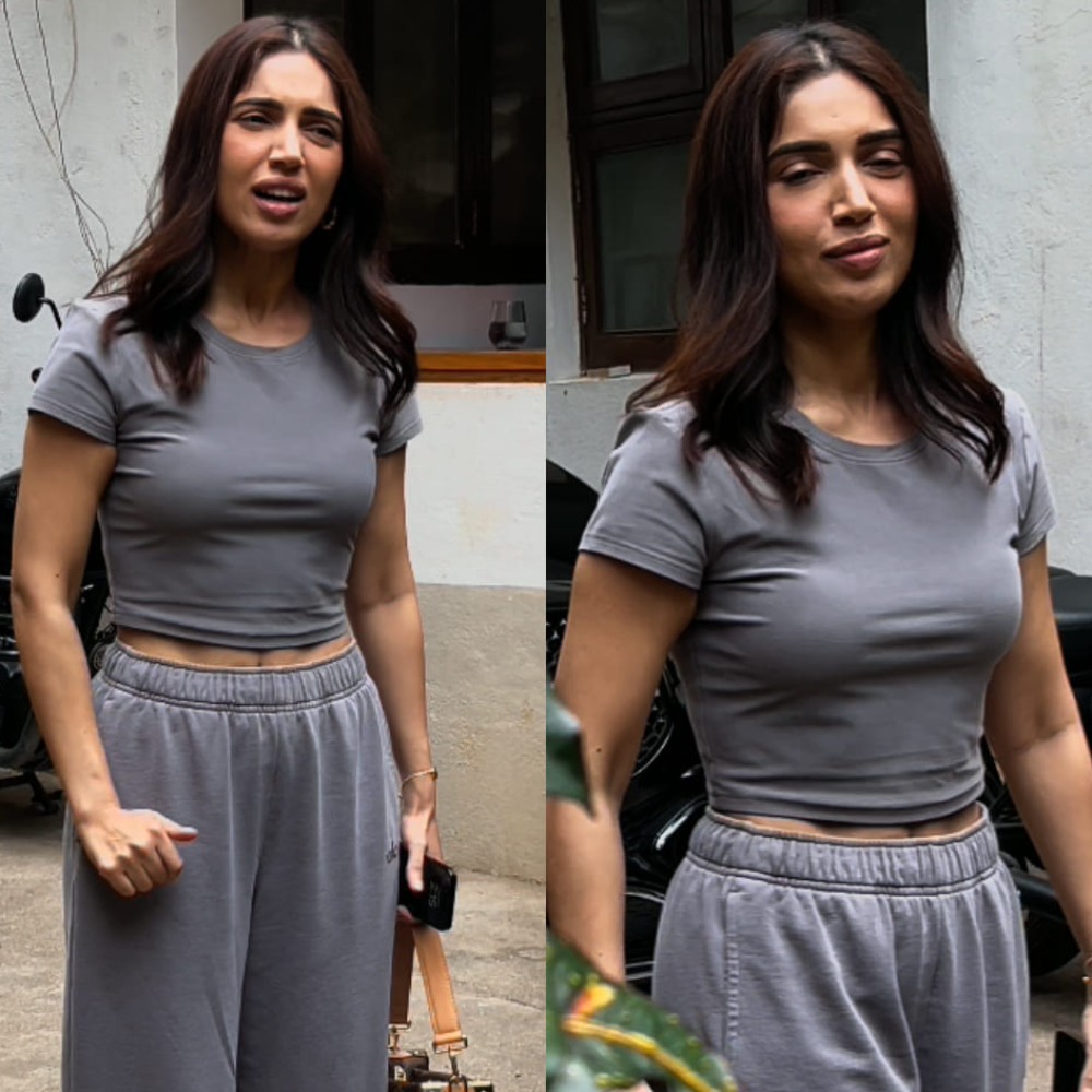 The Royals girl Bhumi Pednekar styles trackpants look with Rs 3,40,000 Louis Vuitton bag