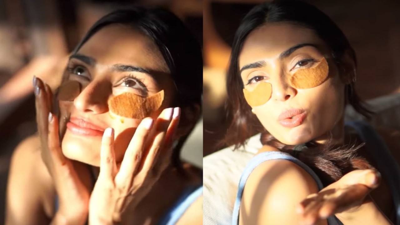 Picture Credit: Athiya Shetty YouTube Athiya Shetty’s simple DIY coffee eye mask shows gentle love for her skin
