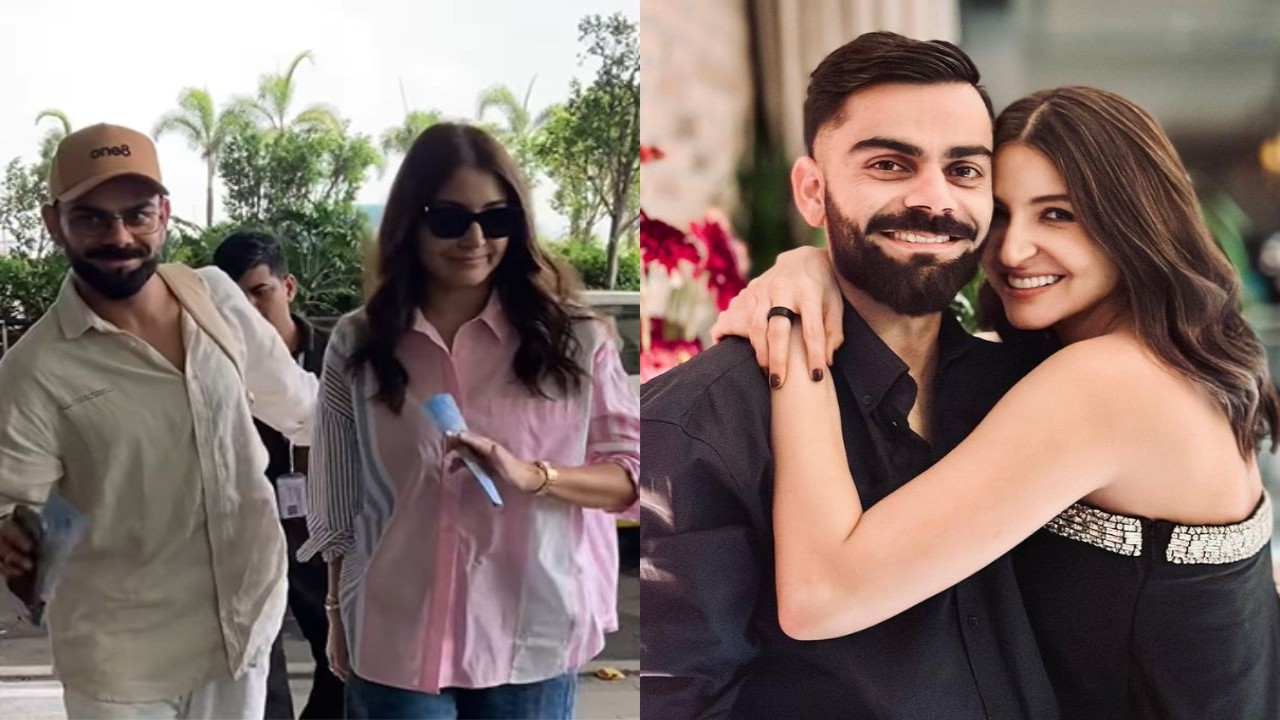 Picture Courtesy: Pinkvilla/Anushka Sharma/Instagram Not hand-in-hand but Virat Kohli and Anushka Sharma walked like THIS as they jet off in style from Mumbai airport; WATCH